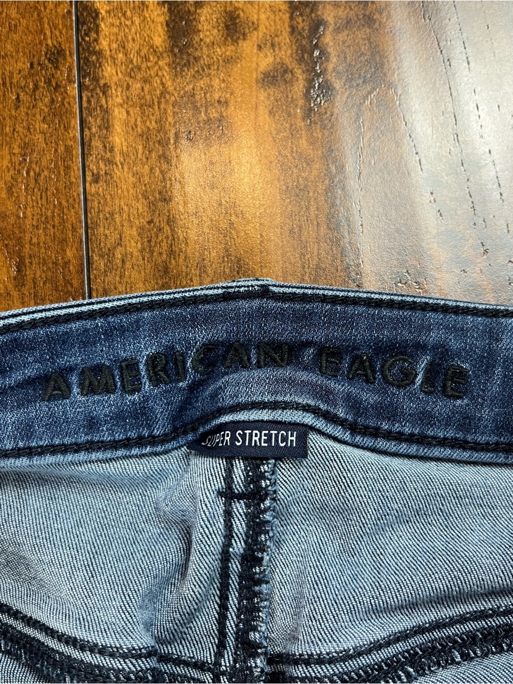 American Eagle Super Stretch Hi-Rise Jegging Blue Denim Women's Size 6 X-Long. - Picture 4 of 14